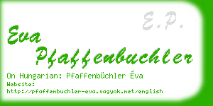 eva pfaffenbuchler business card
