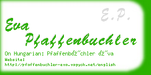 eva pfaffenbuchler business card